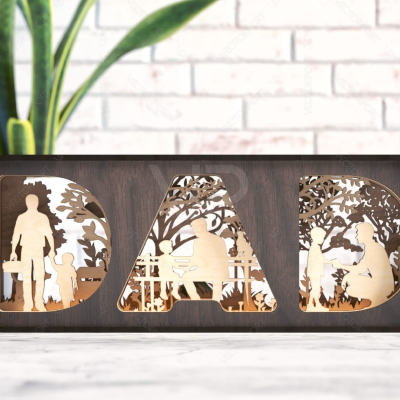 Placa de decoração para o dia da Mãe e dia do Pai