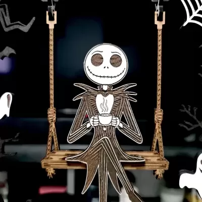 Placa de decoração Jack Skellington