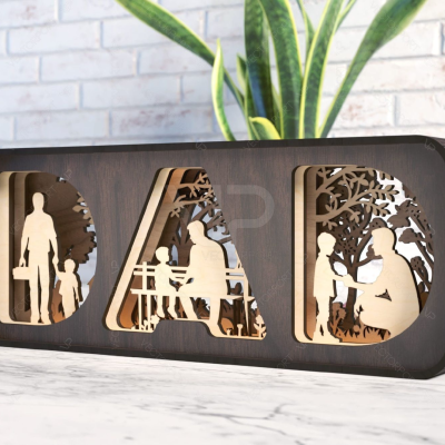 Placa de decoração para o dia da Mãe e dia do Pai