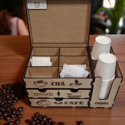Organizador de cápsulas de café e chá 3 gavetas