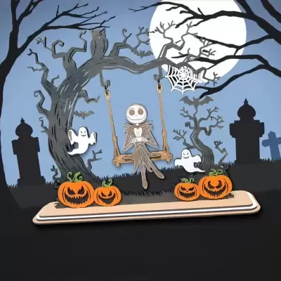 Placa de decoração Jack Skellington
