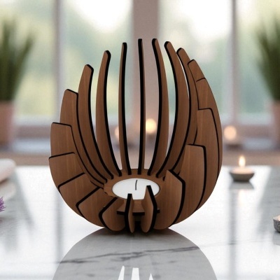 Porta velas em tiras