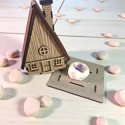 Queimador de incenso formato casinha