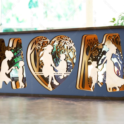 Placa de decoração para o dia da Mãe e dia do Pai