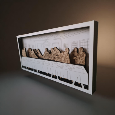 Quadro "A ultima ceia " em camadas