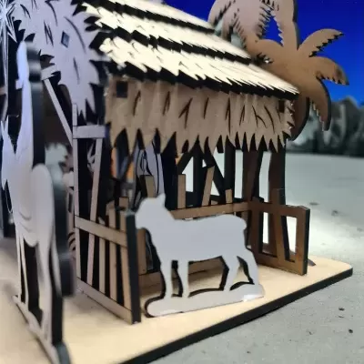 Presépio estilo celeiro