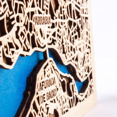 Mapas de Lisboa e Porto vista em 3D Quadros decorativos