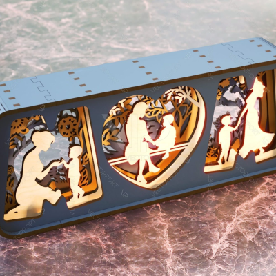 Placa de decoração para o dia da Mãe e dia do Pai