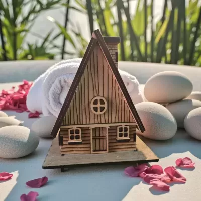 Queimador de incenso formato casinha