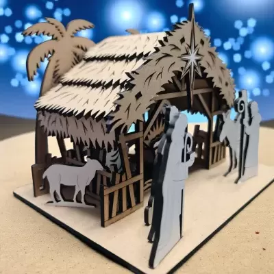 Presépio estilo celeiro