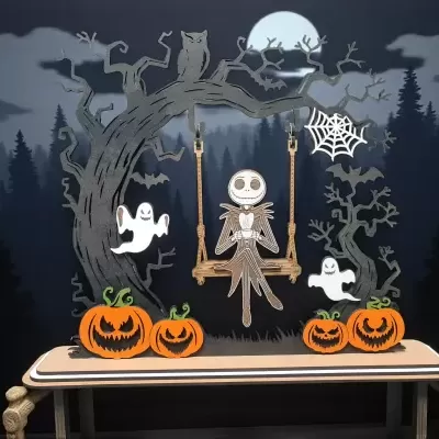 Placa de decoração Jack Skellington