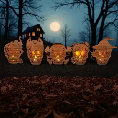 Porta velas Halloween