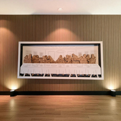 Quadro "A ultima ceia " em camadas