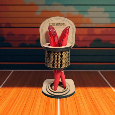 Organizador de canetas formato Cesto de Basquete