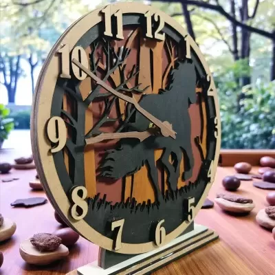 Relógio Rustico com Cavalo