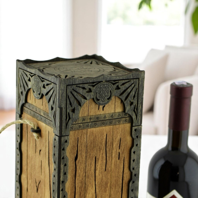 Caixa de vinho estilo Celta