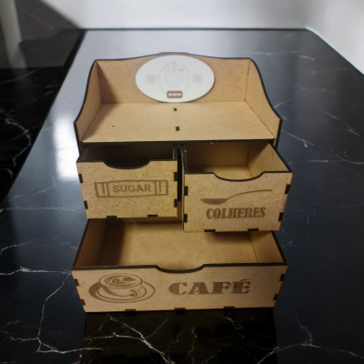 Organizador capsulas café c/ mealheiro
