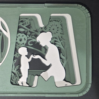 Placa de decoração para o dia da Mãe e dia do Pai