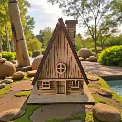 Queimador de incenso formato casinha