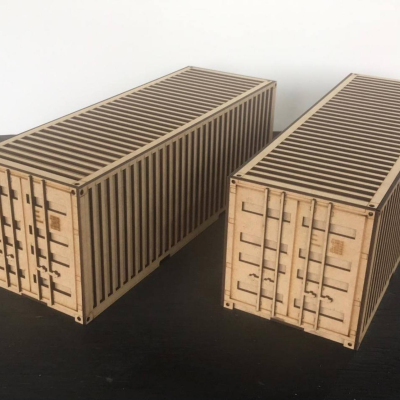 Caixa de Vinho estilo Contentor Marítimo