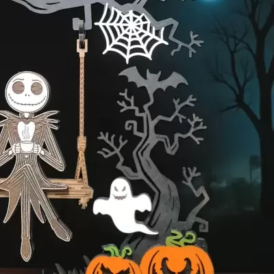 Placa de decoração Jack Skellington