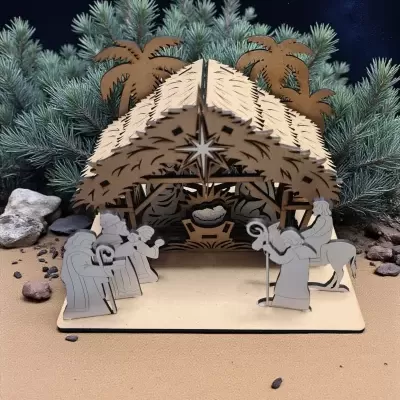 Presépio estilo celeiro