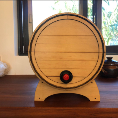 Barril para pack de vinho