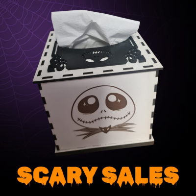 Caixa de lenços personalizada.