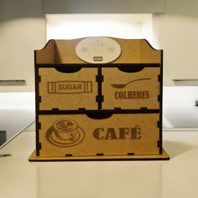 Organizador capsulas café c/ mealheiro