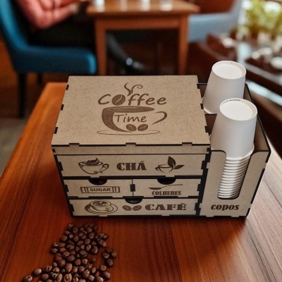 Organizador de cápsulas de café e chá 3 gavetas