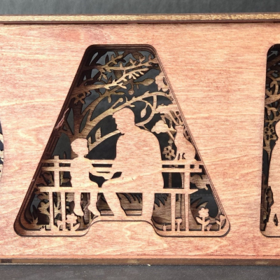 Placa de decoração para o dia da Mãe e dia do Pai