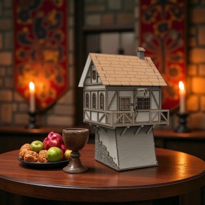Casinha medieval de bonecas