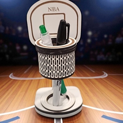 Organizador de canetas formato Cesto de Basquete