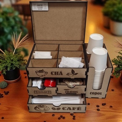 Organizador de cápsulas de café e chá 3 gavetas