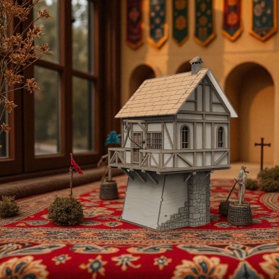 Casinha medieval de bonecas