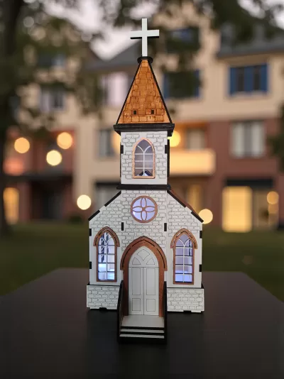 Igreja porta velas Led