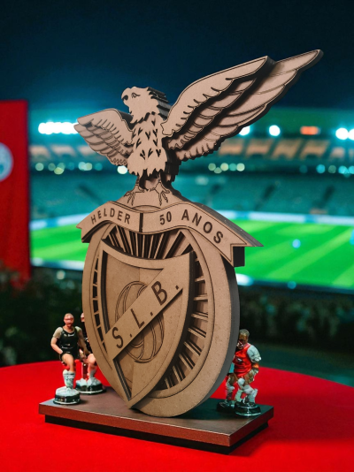 Quadro emblema do Benfica em 3D