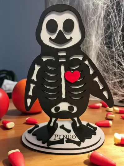 Plaquinhas de esqueletos Halloween