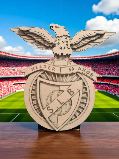 Quadro emblema do Benfica em 3D