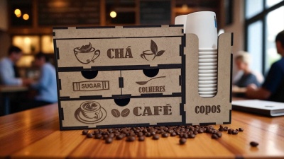Organizador de cápsulas de café e chá 3 gavetas