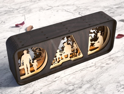 Placa de decoração para o dia da Mãe e dia do Pai