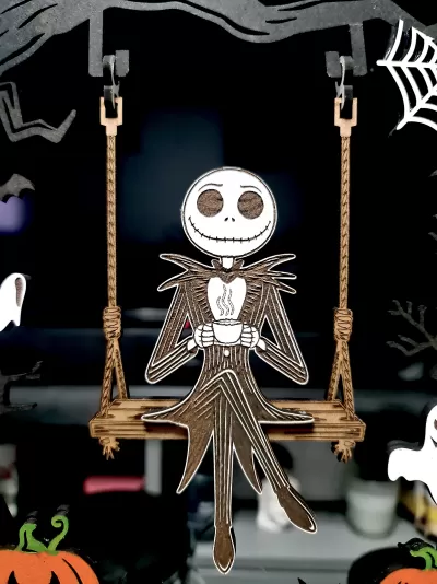 Placa de decoração Jack Skellington