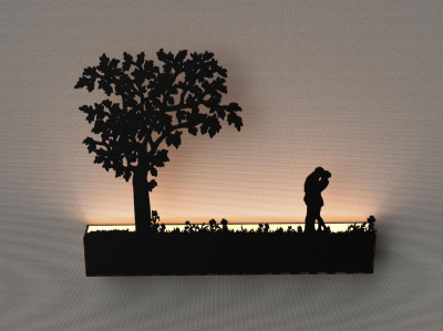 Luz de presença casal romântico