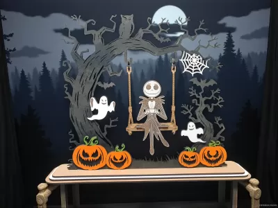 Placa de decoração Jack Skellington