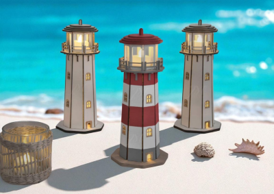 Farol iluminaria para 2 velas Led