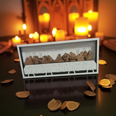 Quadro "A ultima ceia " em camadas