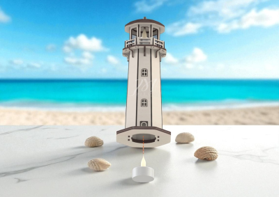 Farol iluminaria para 2 velas Led