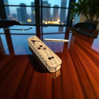 Estojo escolar de madeira