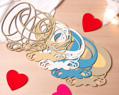 Quadro 3D de 5 camadas Alianças