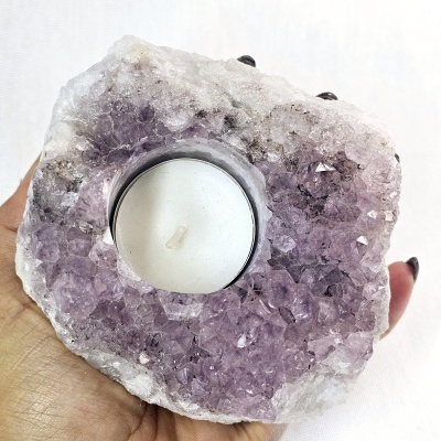 Suporte de Vela de Drusa de Ametista I